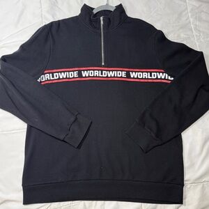 MENS FASHION NOVA “worldwide” quarter zip jacket